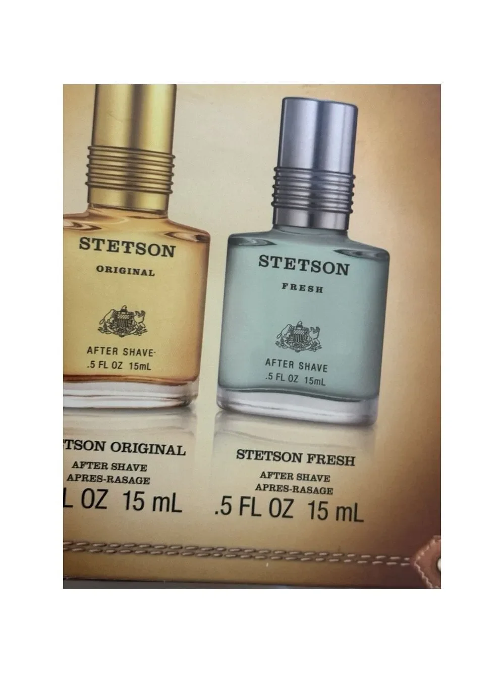 Stetson Aftershave 2pc Set .5 oz (Original) and .5 oz Pour (Fresh) NIB